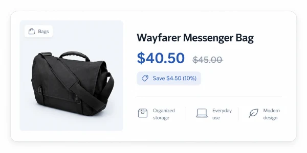 Strikeout pricing on product page